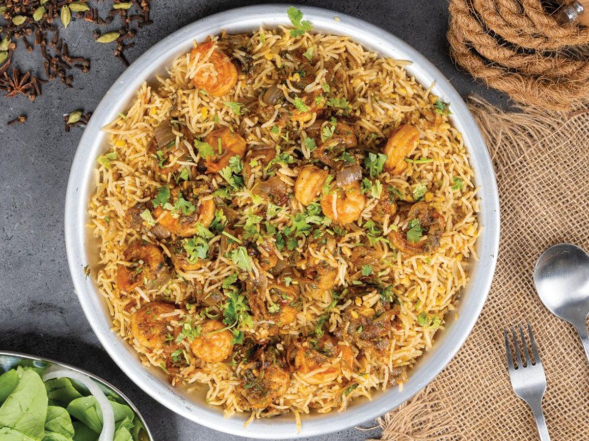 Shrimp Biryani Dish