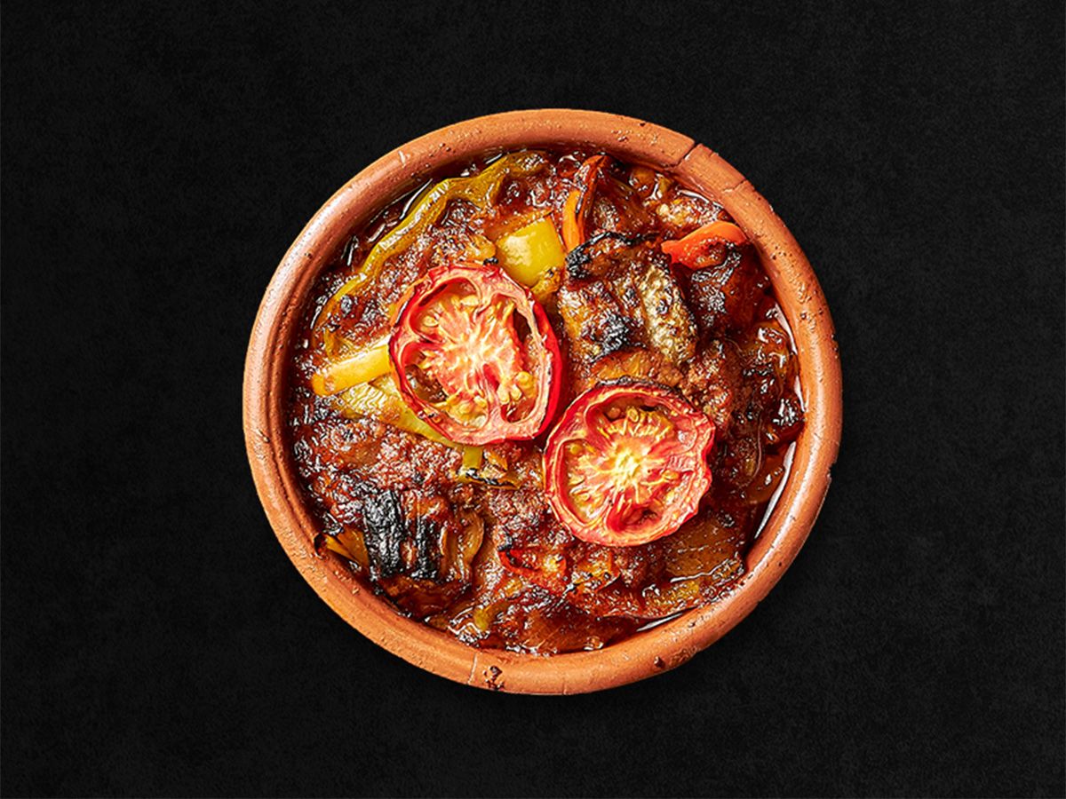 Onion with meat casserole