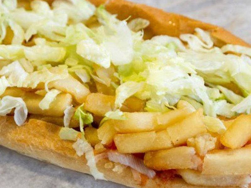 French Fries With Mayonnaise Sandwich