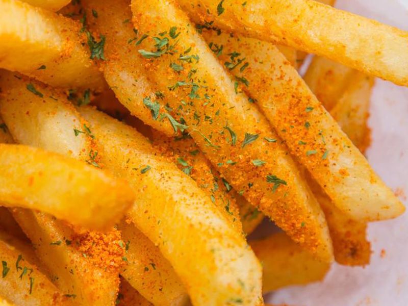 French Fries With Ketchup Sandwich