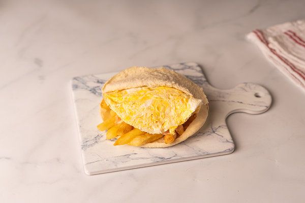 French fries with omelette