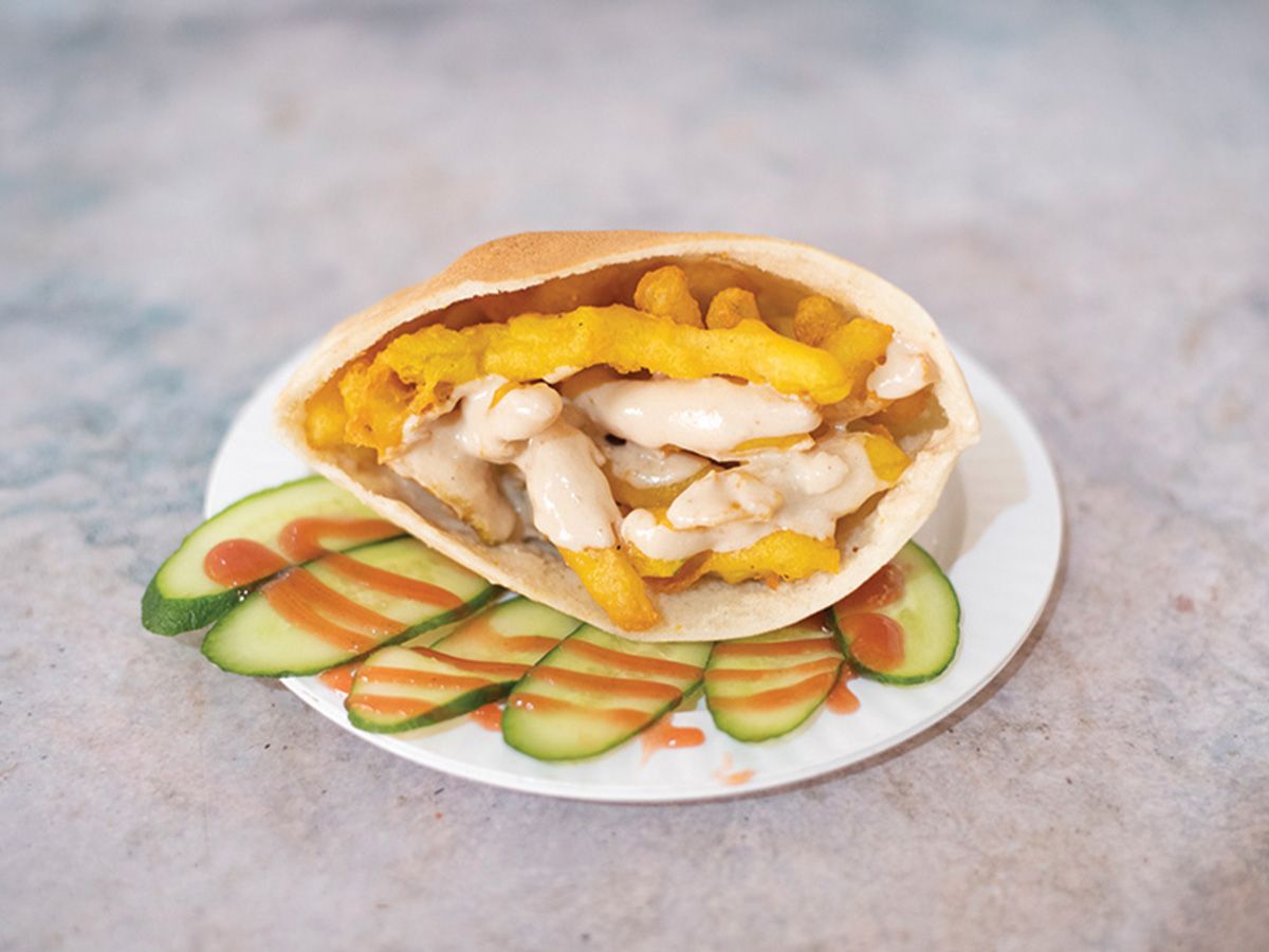 Shami Shrimp Potato Sandwich