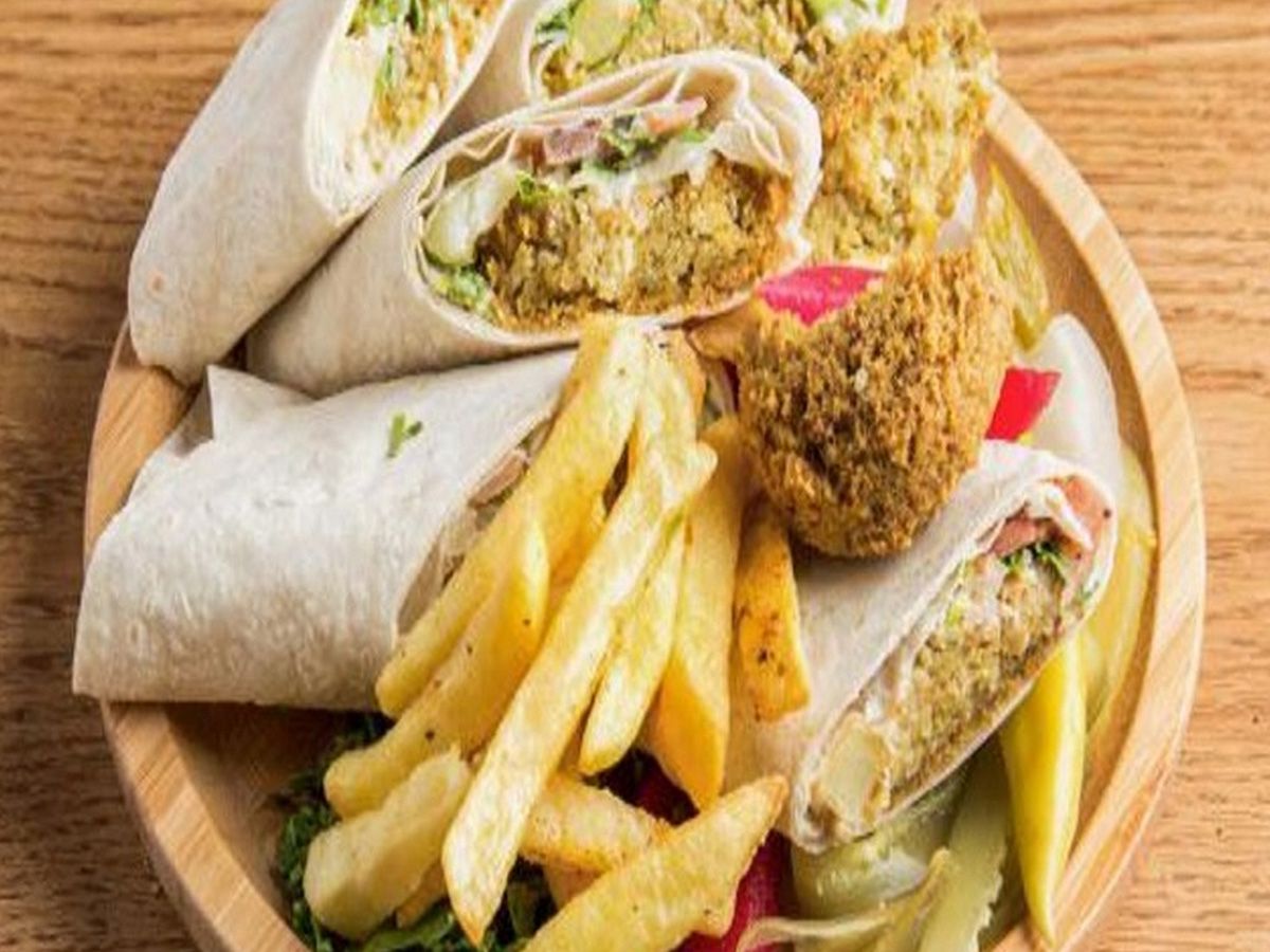 Falafel and Potato Sandwich