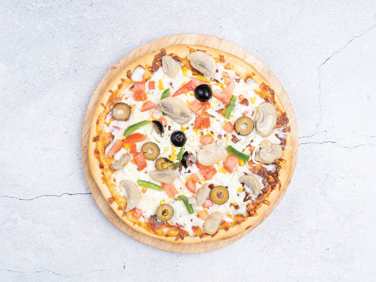 Seafood pizza