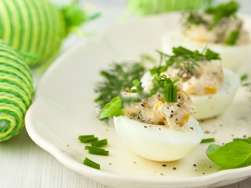 Eggs With Feta Cheese Sandwich