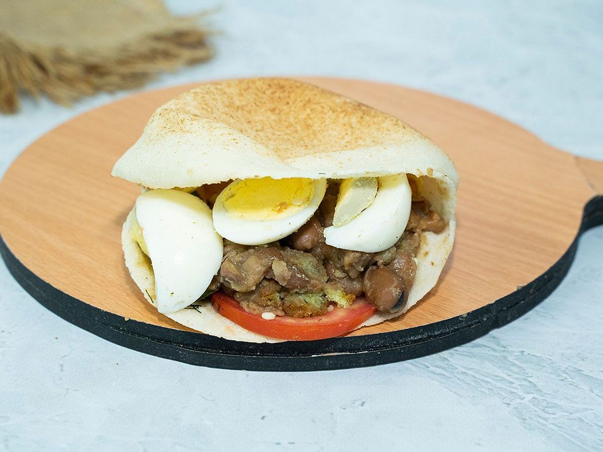 Boiled Eggs Foul Sandwich