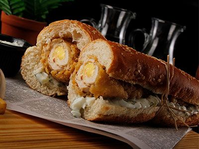 Chicken Roll Sandwich with Cheese