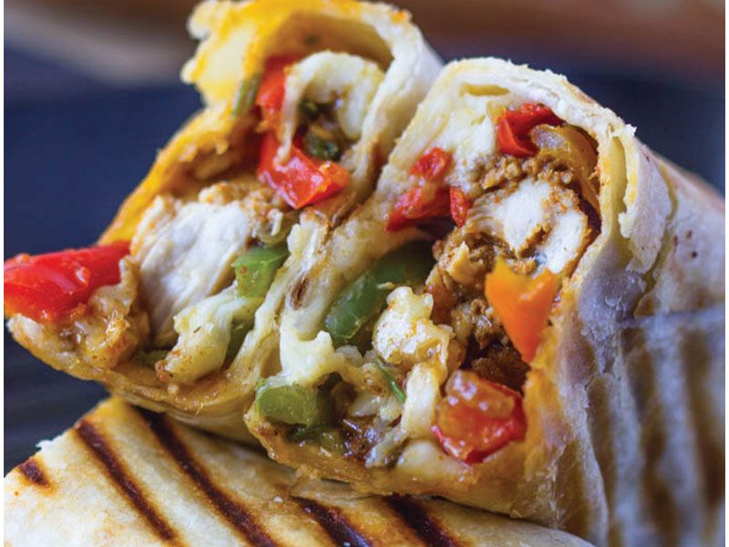 Chicken Fajita Tortilla Roll Sandwich
