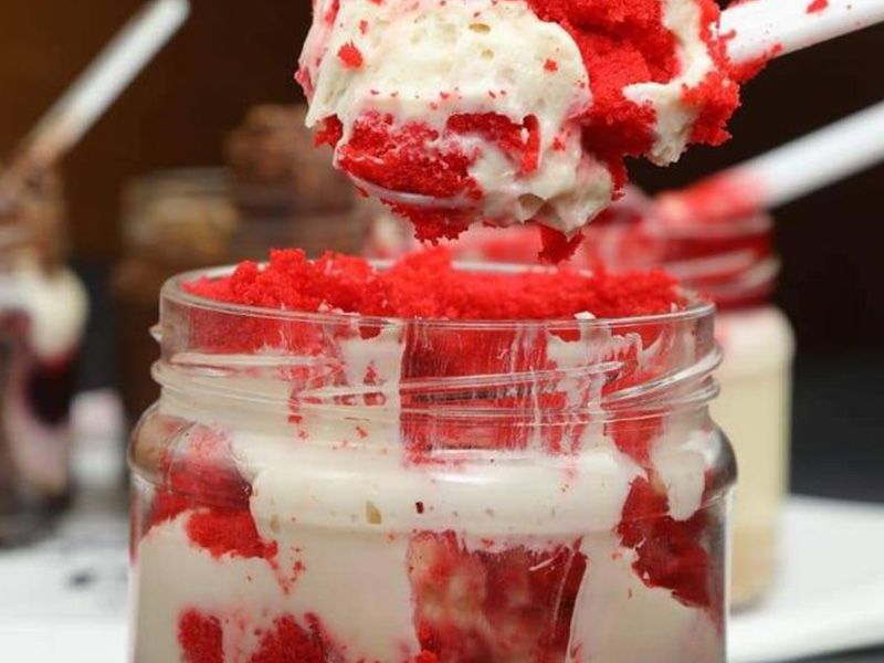 Red Velvet Cheesecake Jar