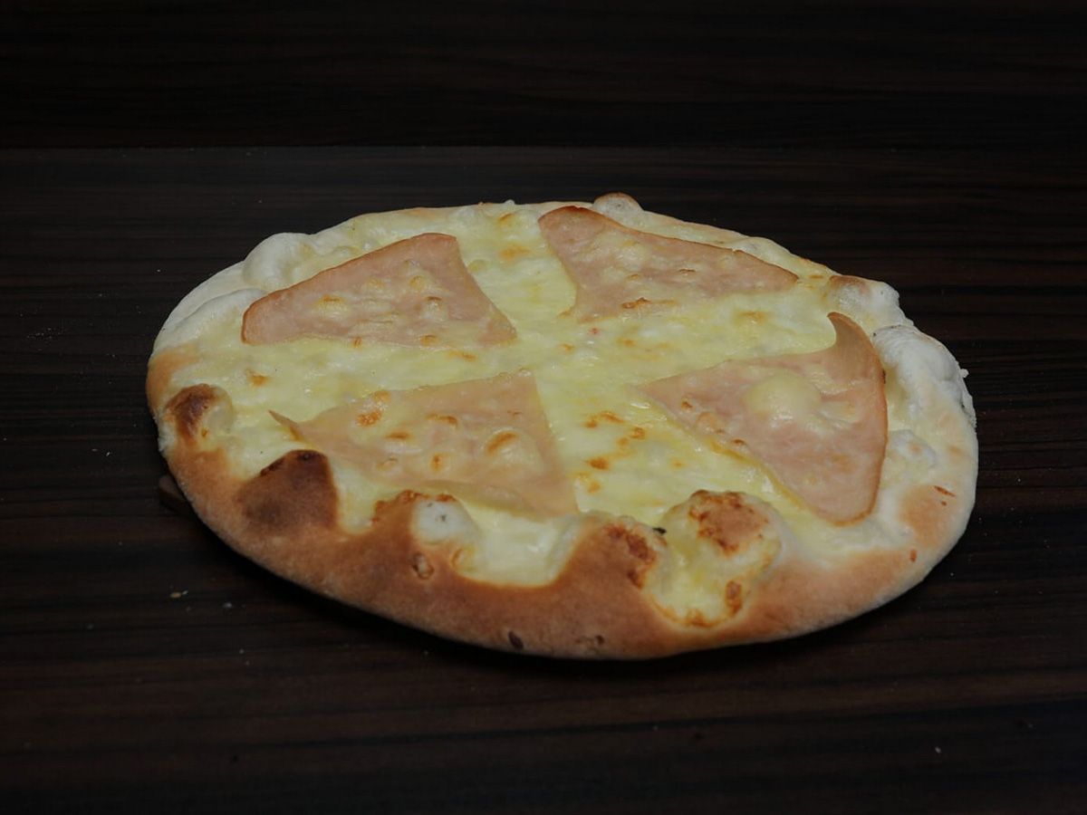 Manousheh with cheese and smoked turkey