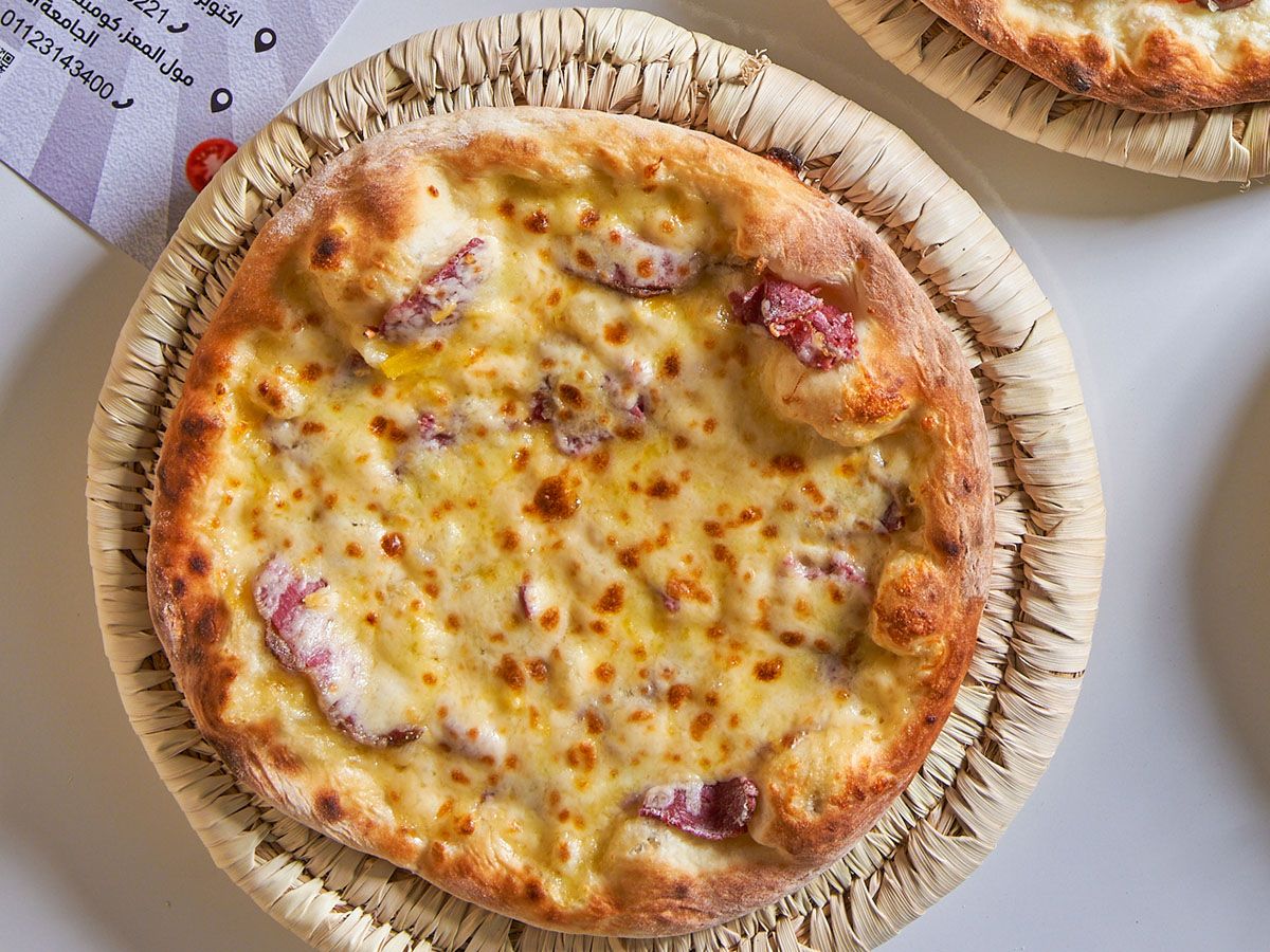 Manousheh with Cheese and Basturma