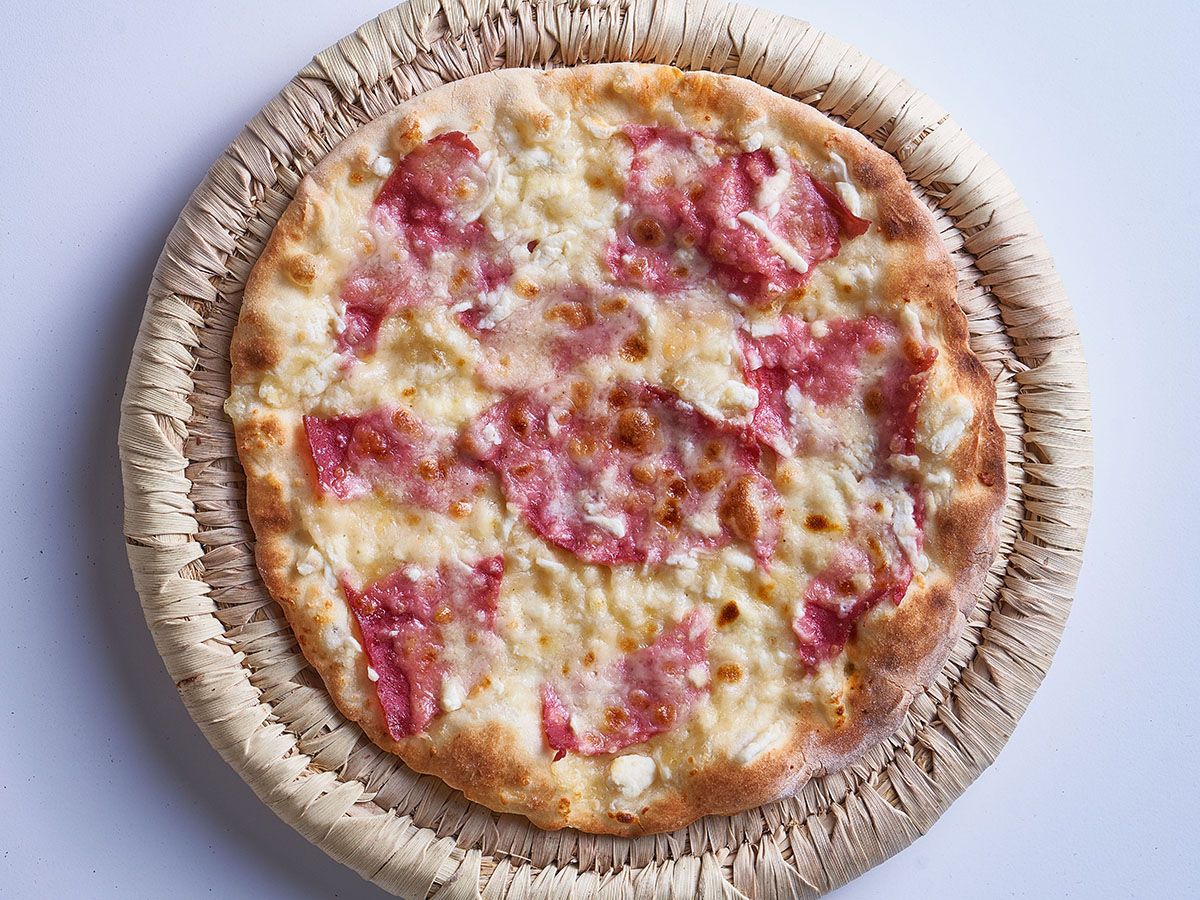 Cheese Manousheh with Luncheon Meat