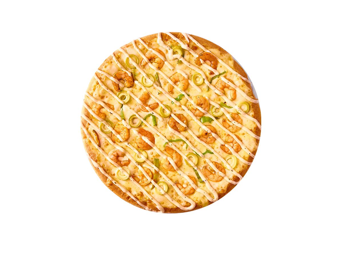 Creamy Ranch Shrimp Pizza