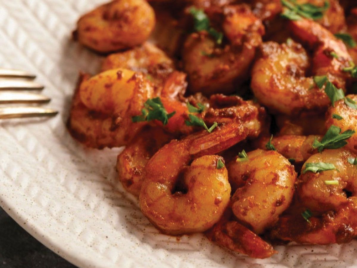 Grilled shrimp dish