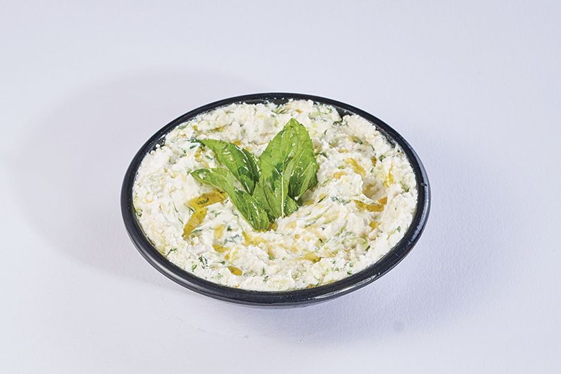 Cucumber and mint cheese
