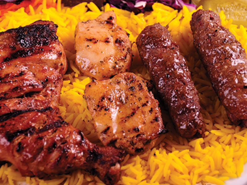 1/4 Chicken Meal With Kofta And Plain Rice