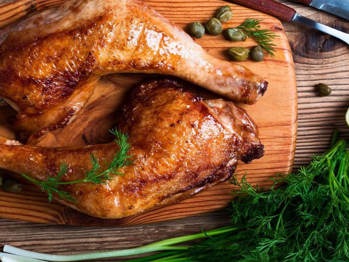 Quarter Chicken Thigh on Gas