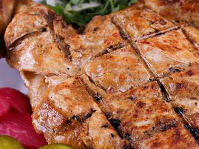 Quarter Chicken Breast on Charcoal