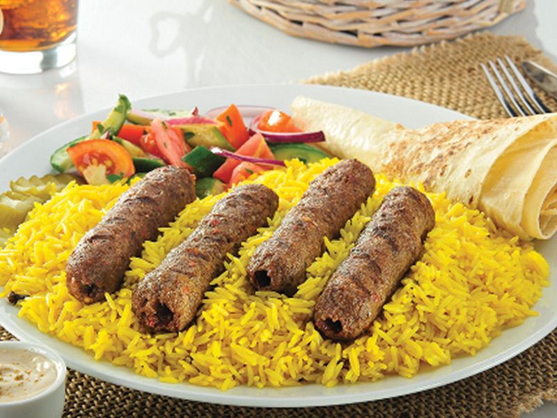 Quarter Kofta Meal With Rice And Salad