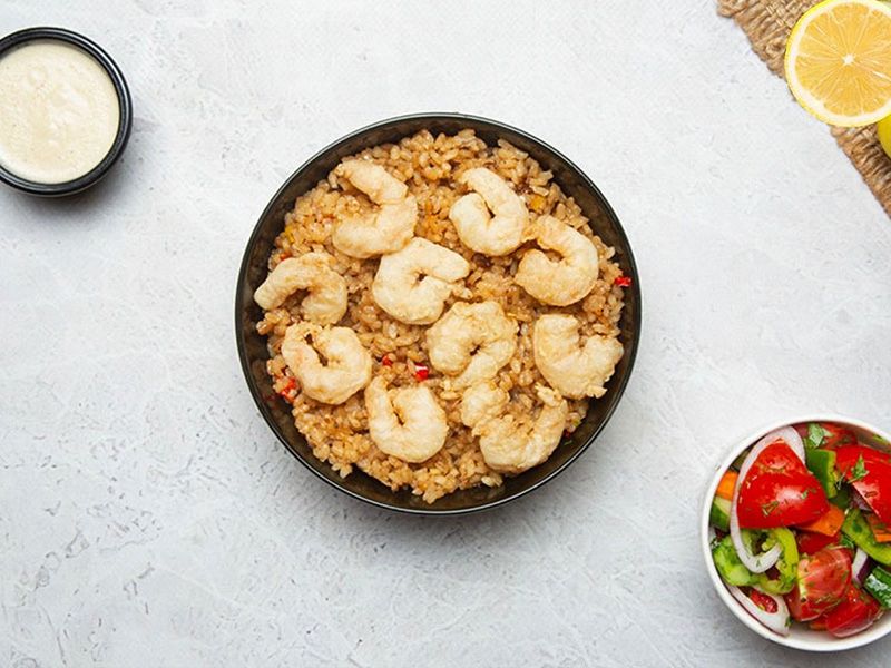 Yellow basmati Shrimp Rice