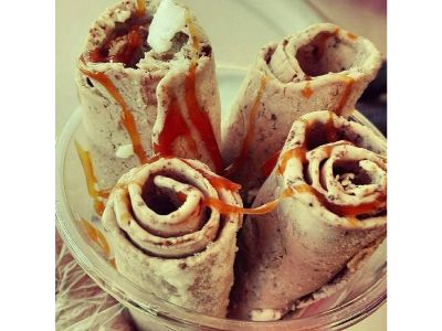 Caramel Ice Cream Roll