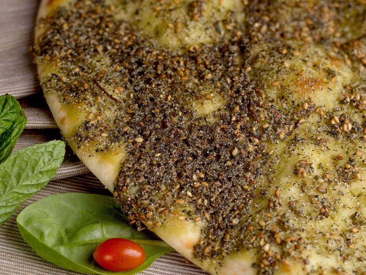 Vegetable and Thyme Manoushe
