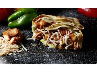 Spicy Zinger Chicken with Hot Dog Crepe