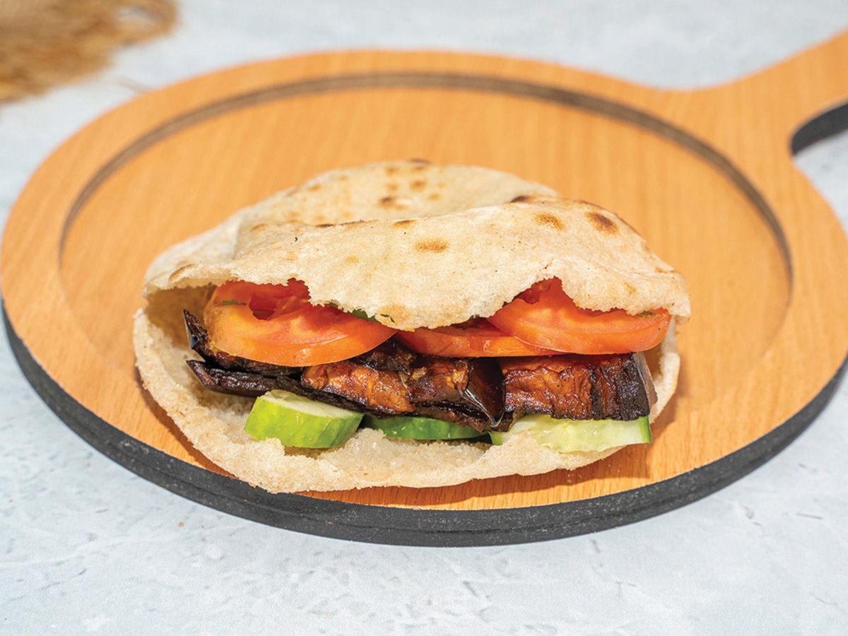 Fried eggplant sandwich