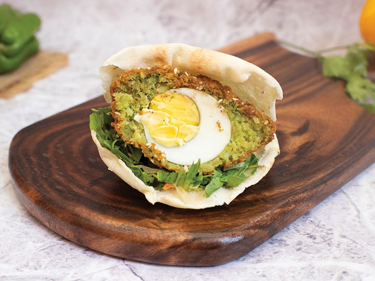 Boiled Egg Taamia Sandwich