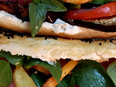 Fried Eggplant Sandwich