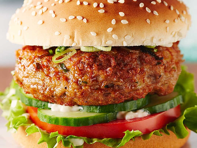 Plain Chicken Burger Sandwich
