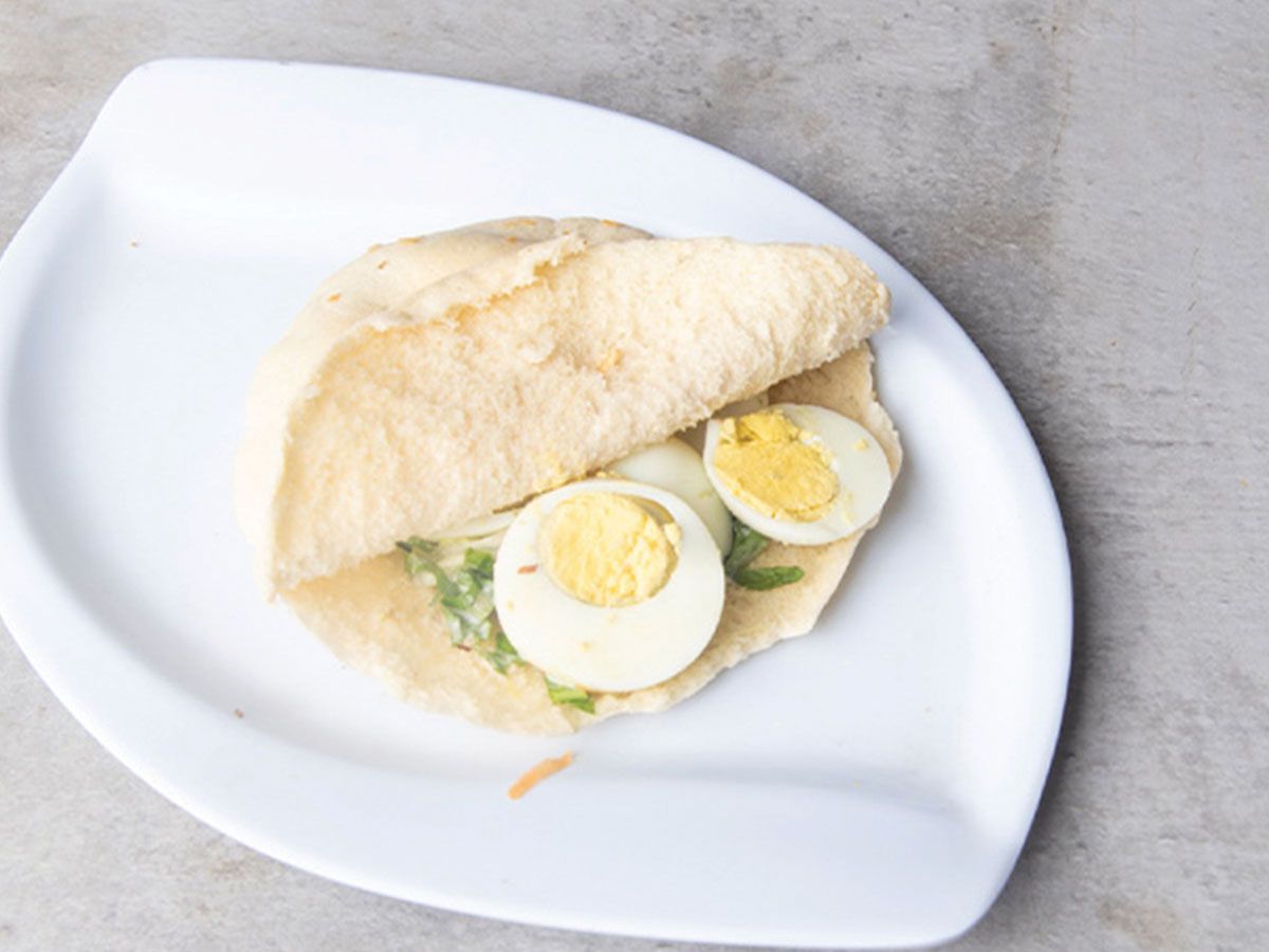 Boiled egg with potatoes Mix Sandwich