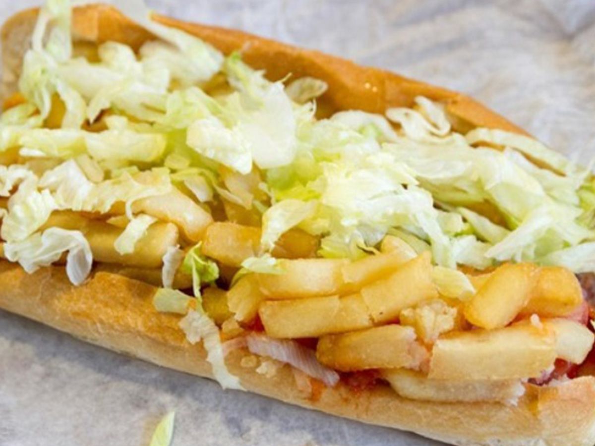Potatoes with eggs sandwich