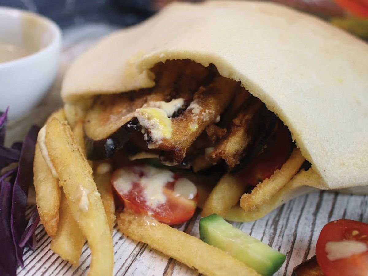 Potato Eggplant Sandwich