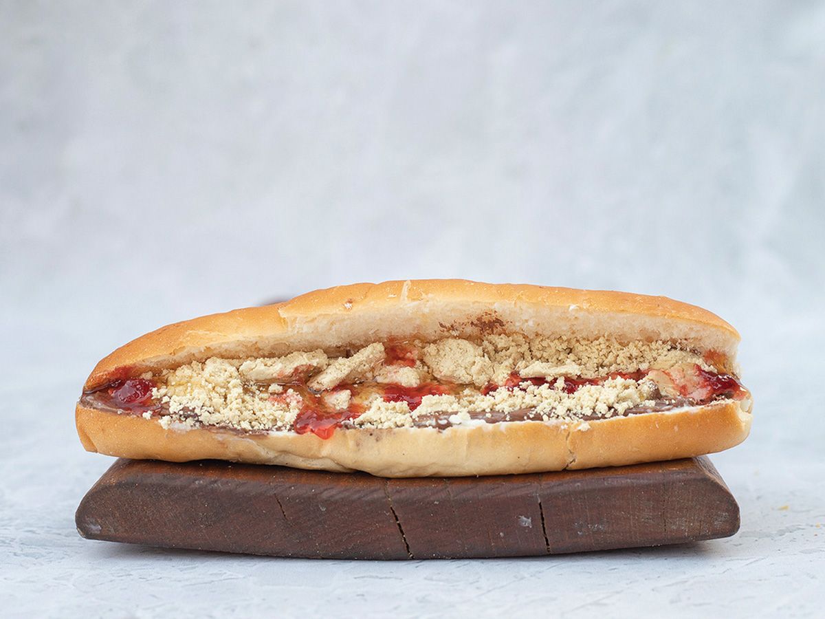 Honey and cream halawa sandwich