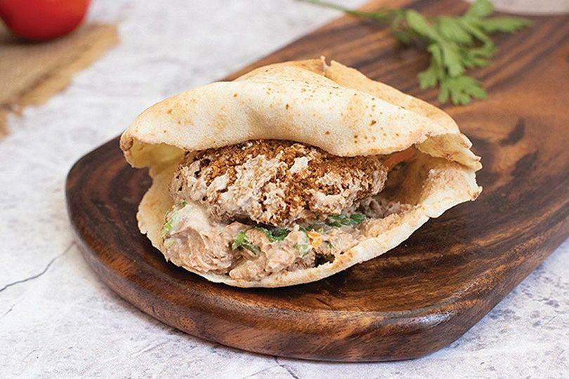Baba Ghannoug Taamia Sandwich
