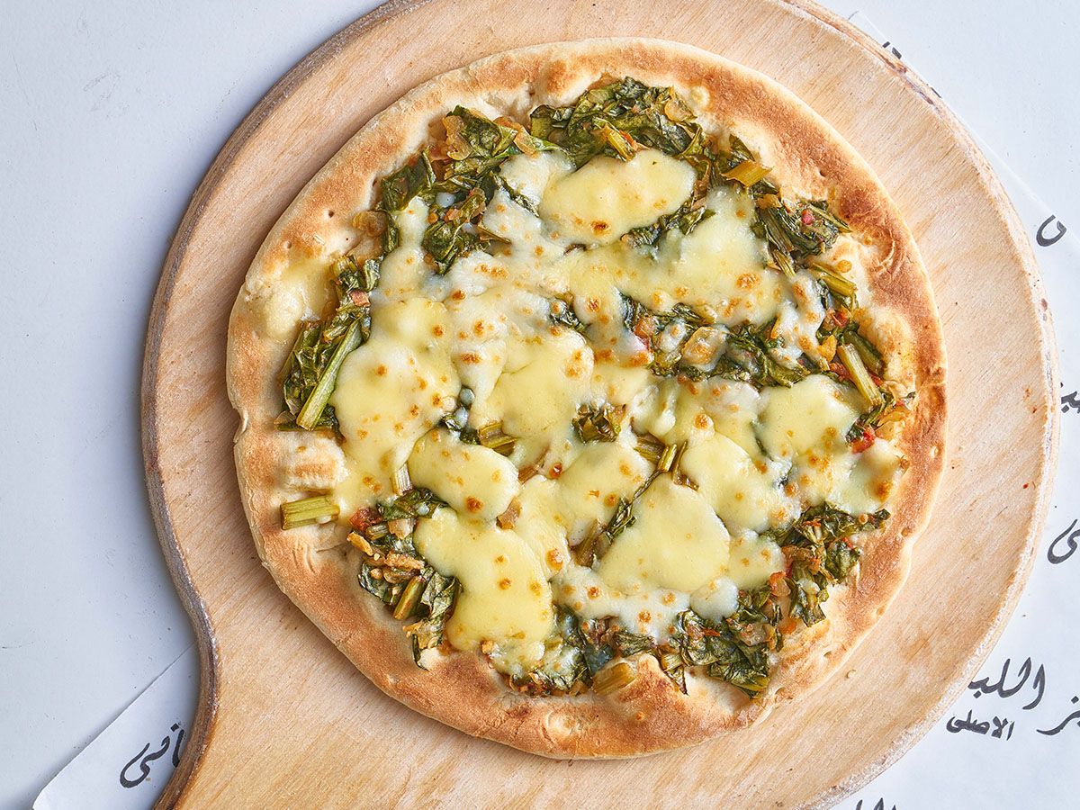Spinach Manousheh with Cheese