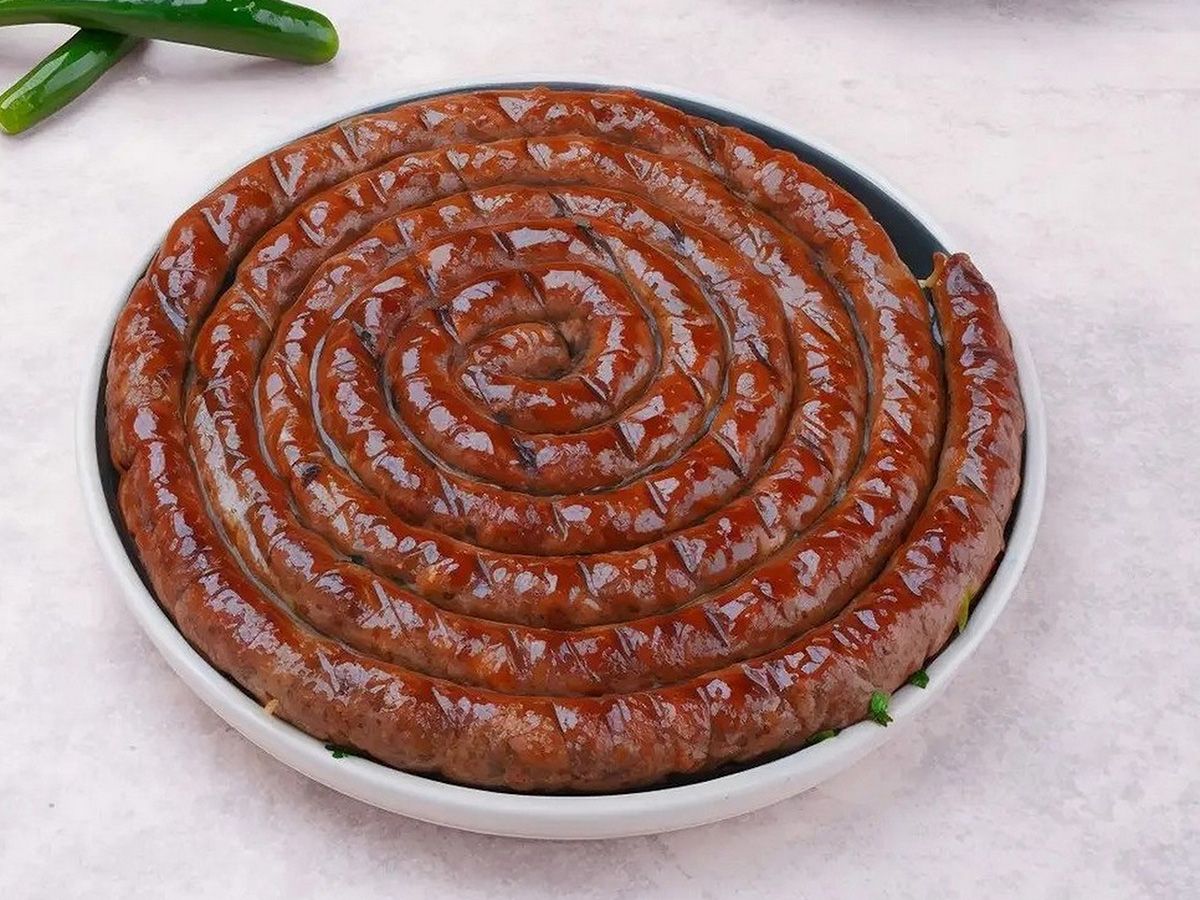 Pomegranate molasses sausage