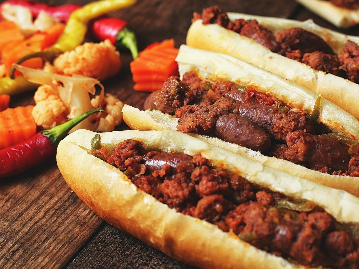Charcoal grilled Sausage Sandwich