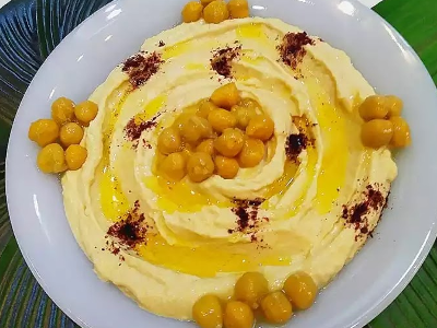 Syrian soft hummus salad