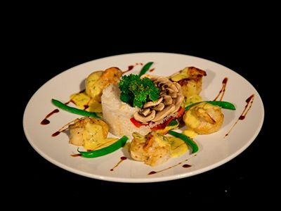 Fish Paupiette With Shrimp Platter