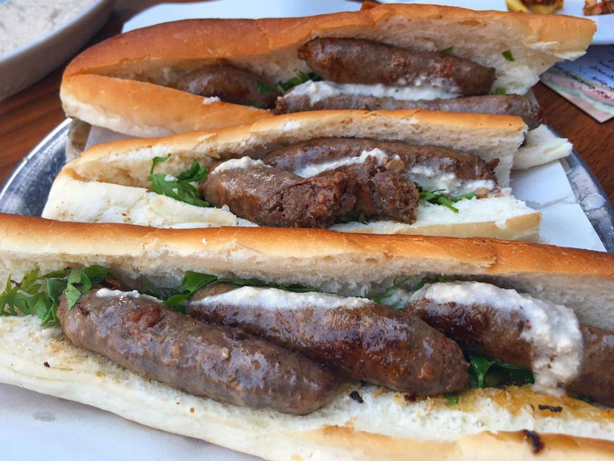 Lamb Sausage Sandwich