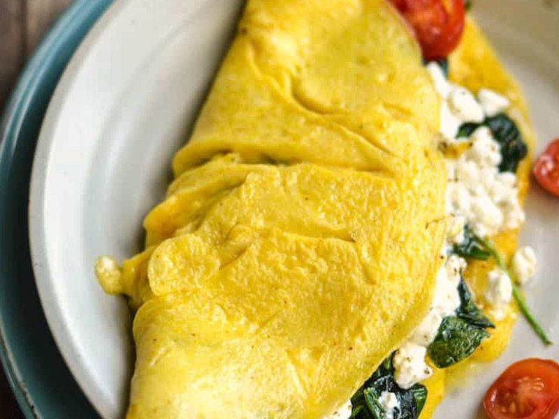 Omelette With Butter Sandwich