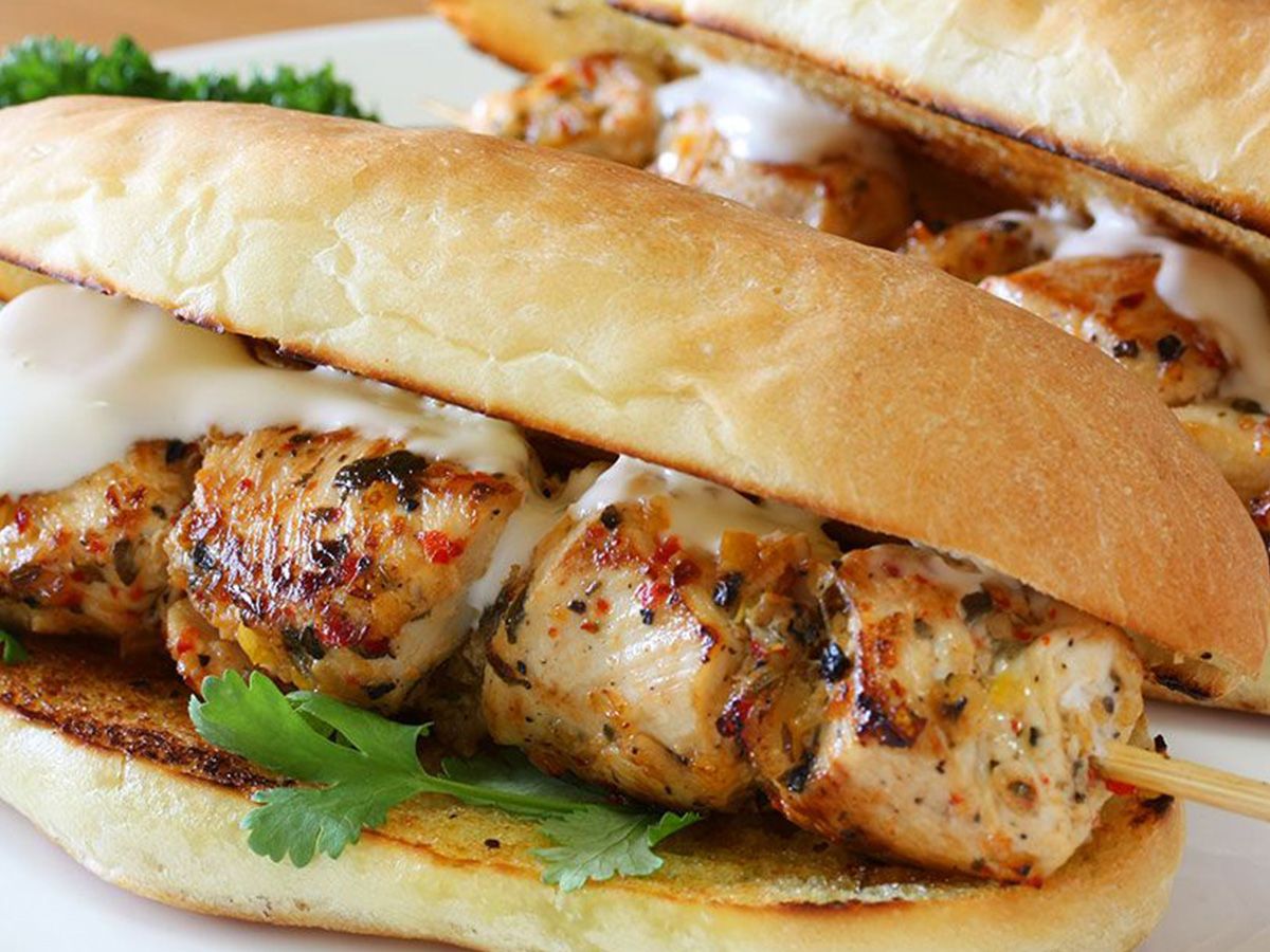 French Bread Shish tawook sandwich