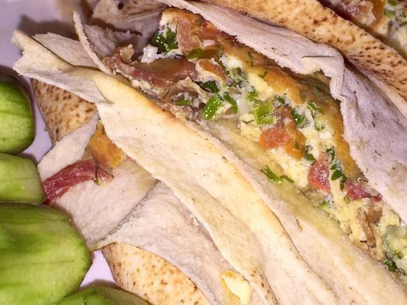Taamia With Omelette Sandwich