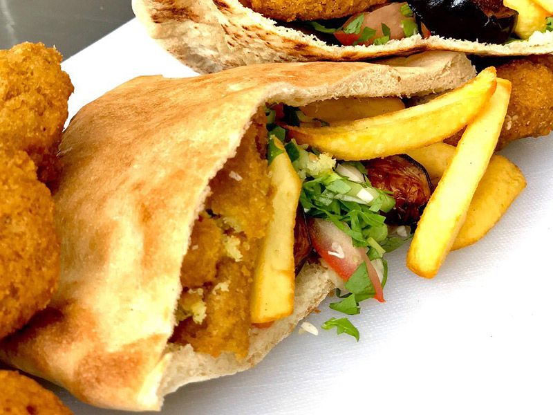 Taamia With French Fries Sandwich