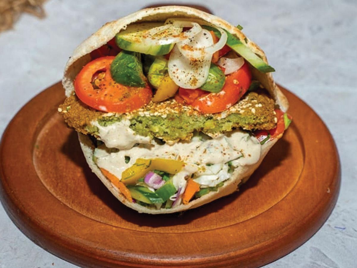 Alexandrian falafel sandwich