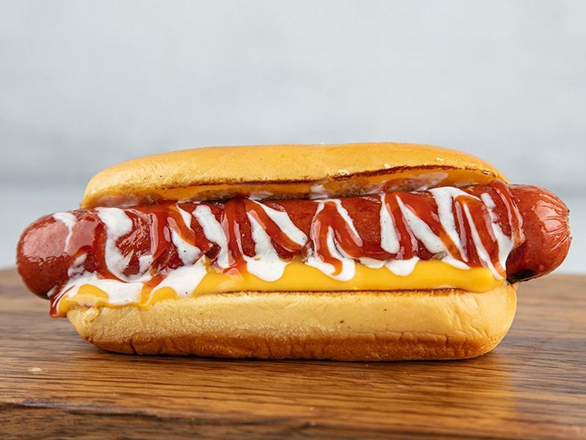 Hot dog Sandwich with potatoes