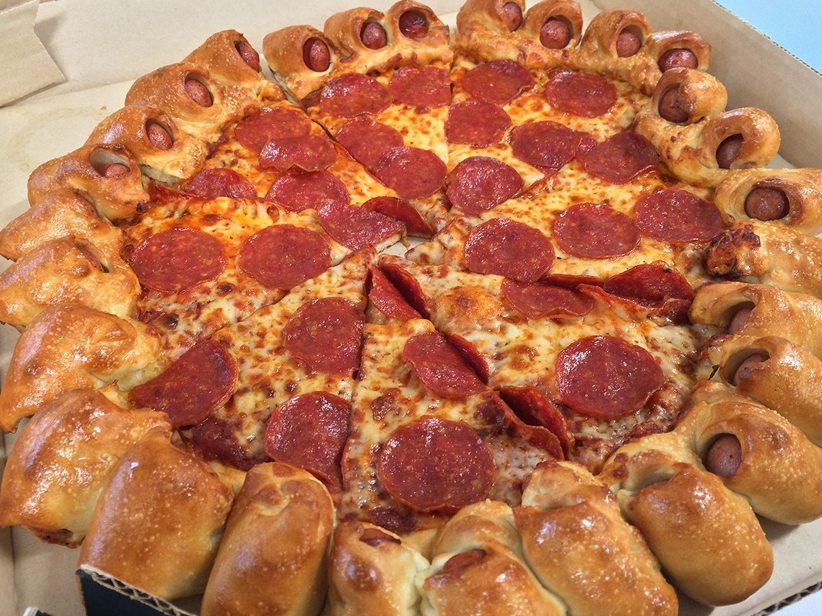 Hot dog pizza