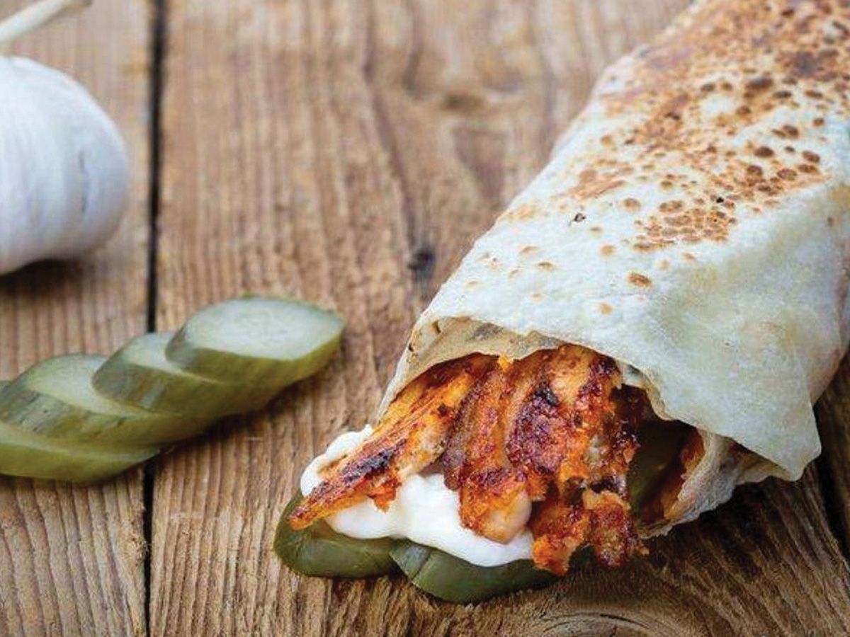 Grilled Chicken Shawarma with Mozzarella Sandwich